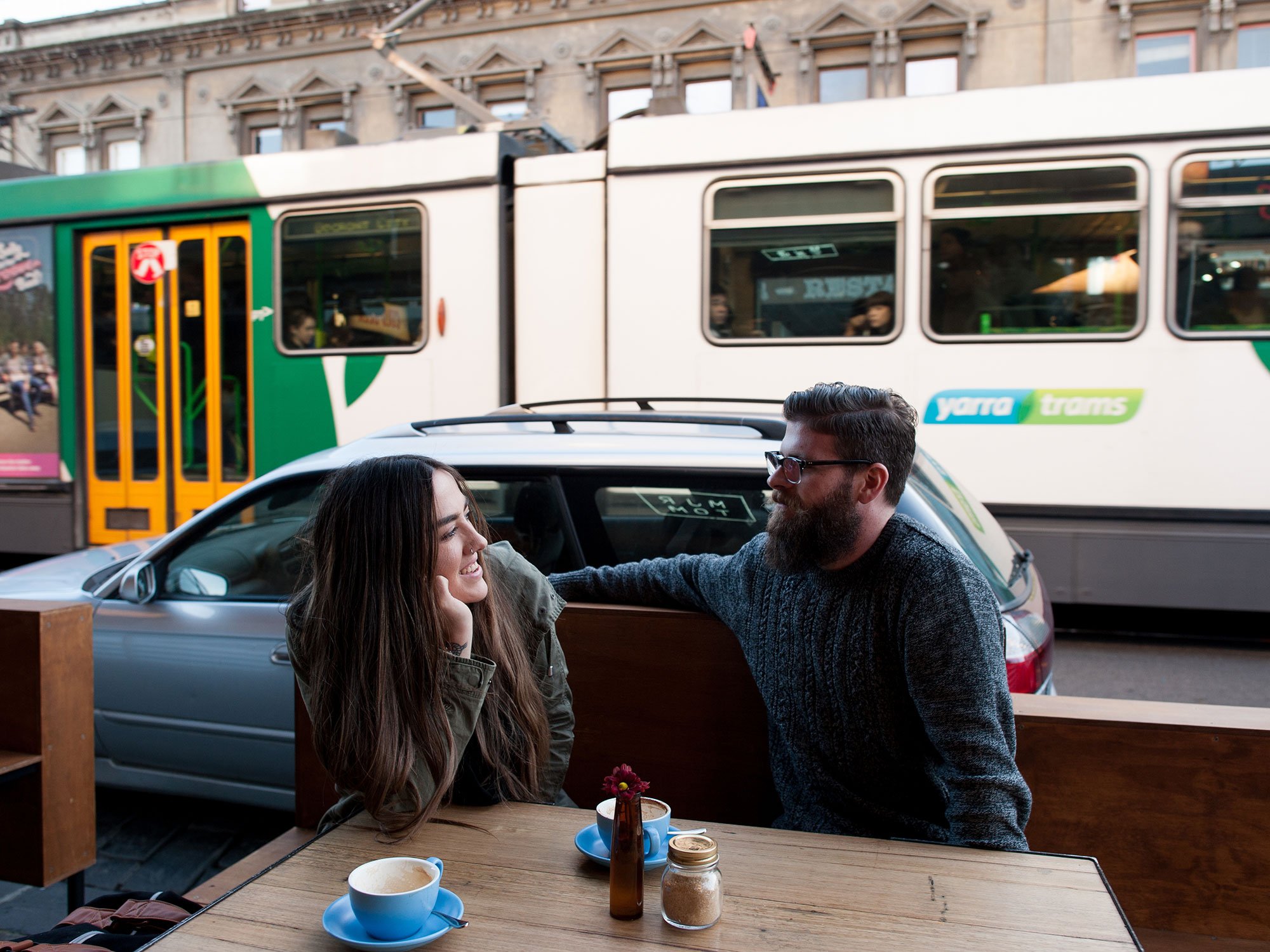 Melburnians drinking coffee 